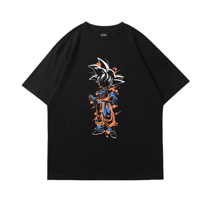 

2026 New Dragon Ball Goku and The Dragon God Print T-shirt Short Sleeve T-shirt Men s and Women s T-shirt Fitness Men s T-shirt S разноцветный