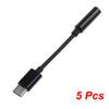 5pcs Type-C to 3.5mm Jack Converter Earphones Audio Adapter Cable Type USB C to 3.5mm Headphones Aux Cable for Huawei Xiaomi 10