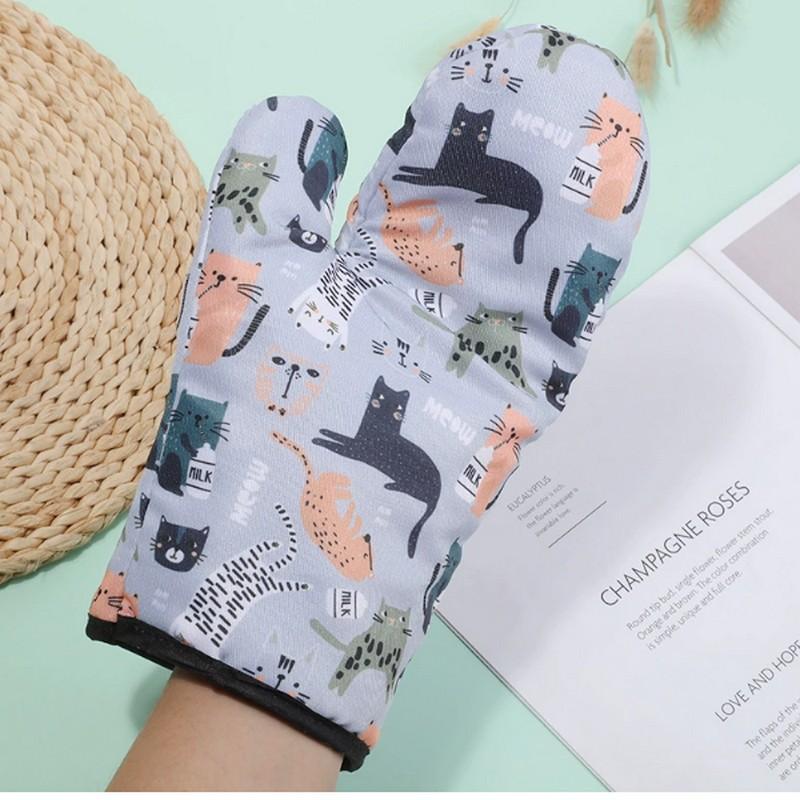 1 PCS Heat-Insulated, Anti-Scald Microwave Oven Gloves, High Temperature Resistant Thickened Baking Oven Gloves