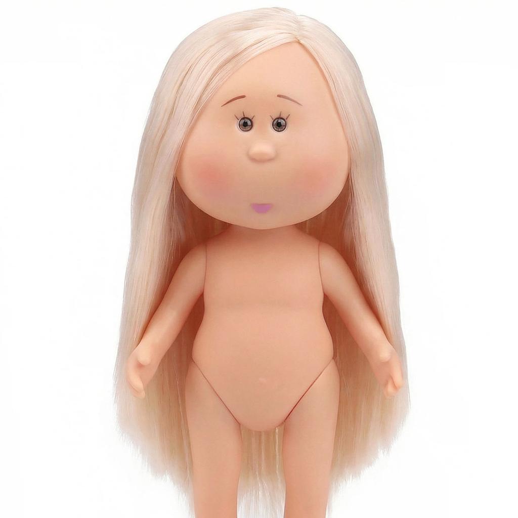 Girls Toy Curly Hair 24Cm Bean Eye Vinyl Doll Dress Up Dark Skin Mia Potato Dolls Movable 24Cm Action Figure Body Children Gift