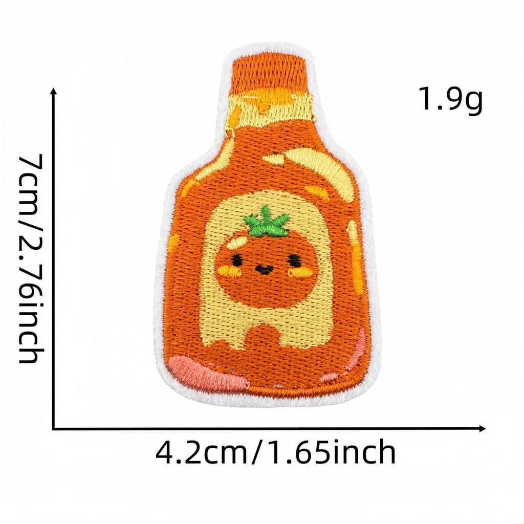 2025 Cute Cartoon Pizza Snack Embroidered Cloth Patches for Kids' Clothes