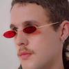 European and American small frame oval sunglasses metal marine sunglasses trendy street fashion glasses