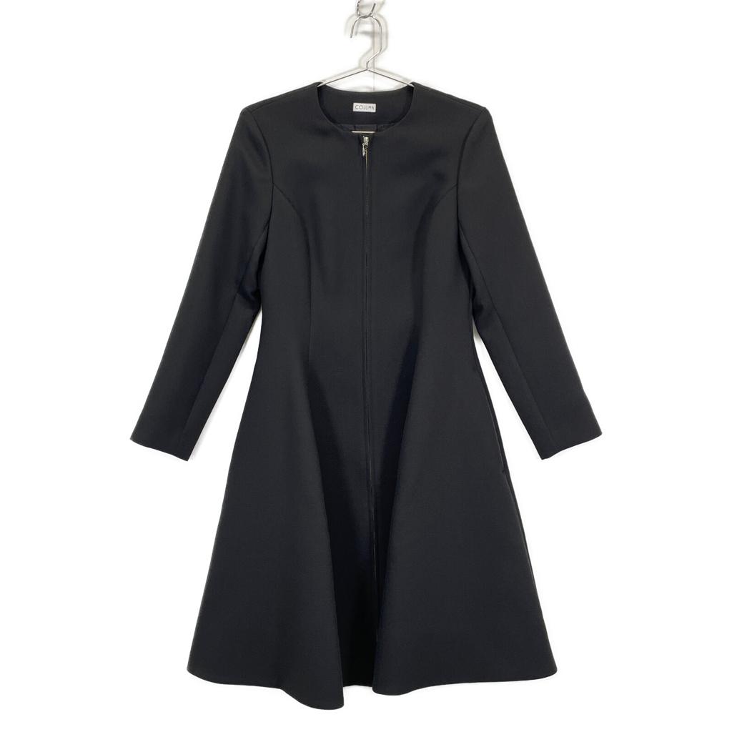 COLUMN 22AW Black 22-140-11-080008 Front Zip Dress Coat Coat 36 blackUsed