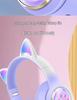 AKZ-62 Luminous Cat Ear Bluetooth Gaming Headset with Heavy Bass