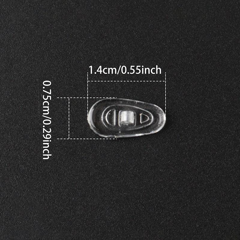 KAMMPT 5/10 Pairs Per Set Oval Screw-in Silicone Glasses Nose Pads High Quality Common Elastic Nose Brackets for DIY Replacement
