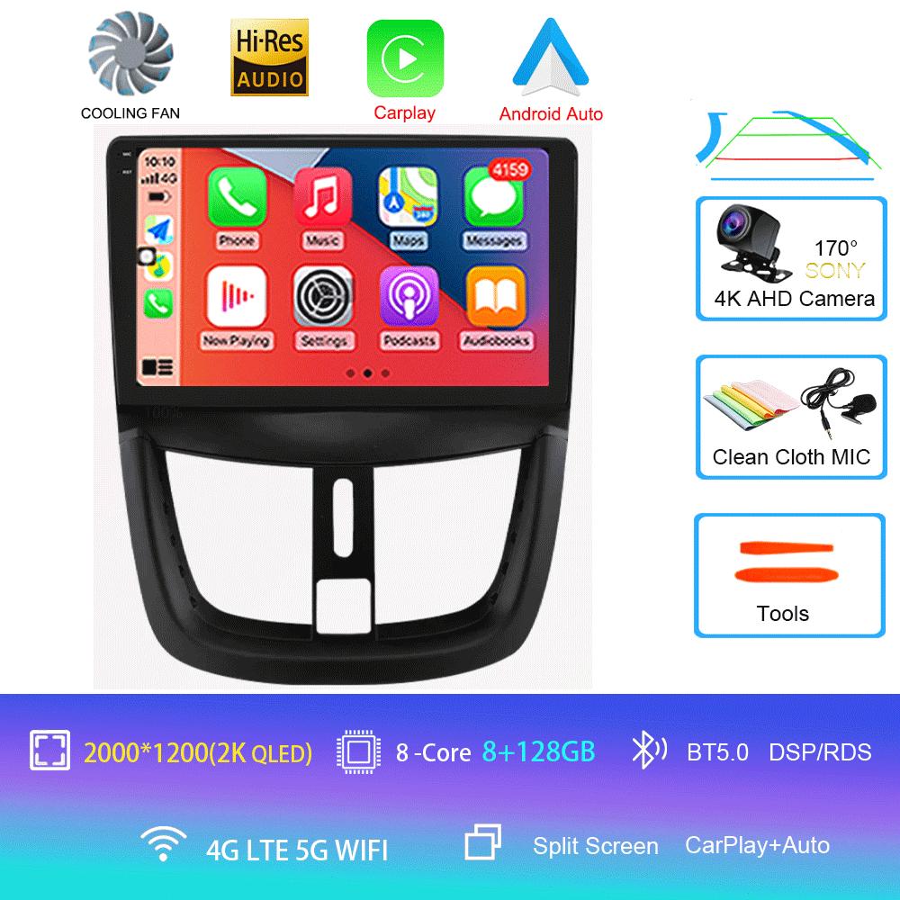 Android 14 Carplay Auto For Peugeot 207 CC 207CC 2006 - 2015 Car Radio GPS Multimedia Video Player Stereo WIFI+4G DSP