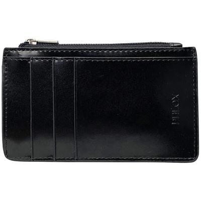 PHLOX Fragment Case, Men's, Genuine Leather, Key Case, Slim, Women's, Card Holder, Coin Holder, Key Ring, Smart Wallet, Black (Black X Split Leather)