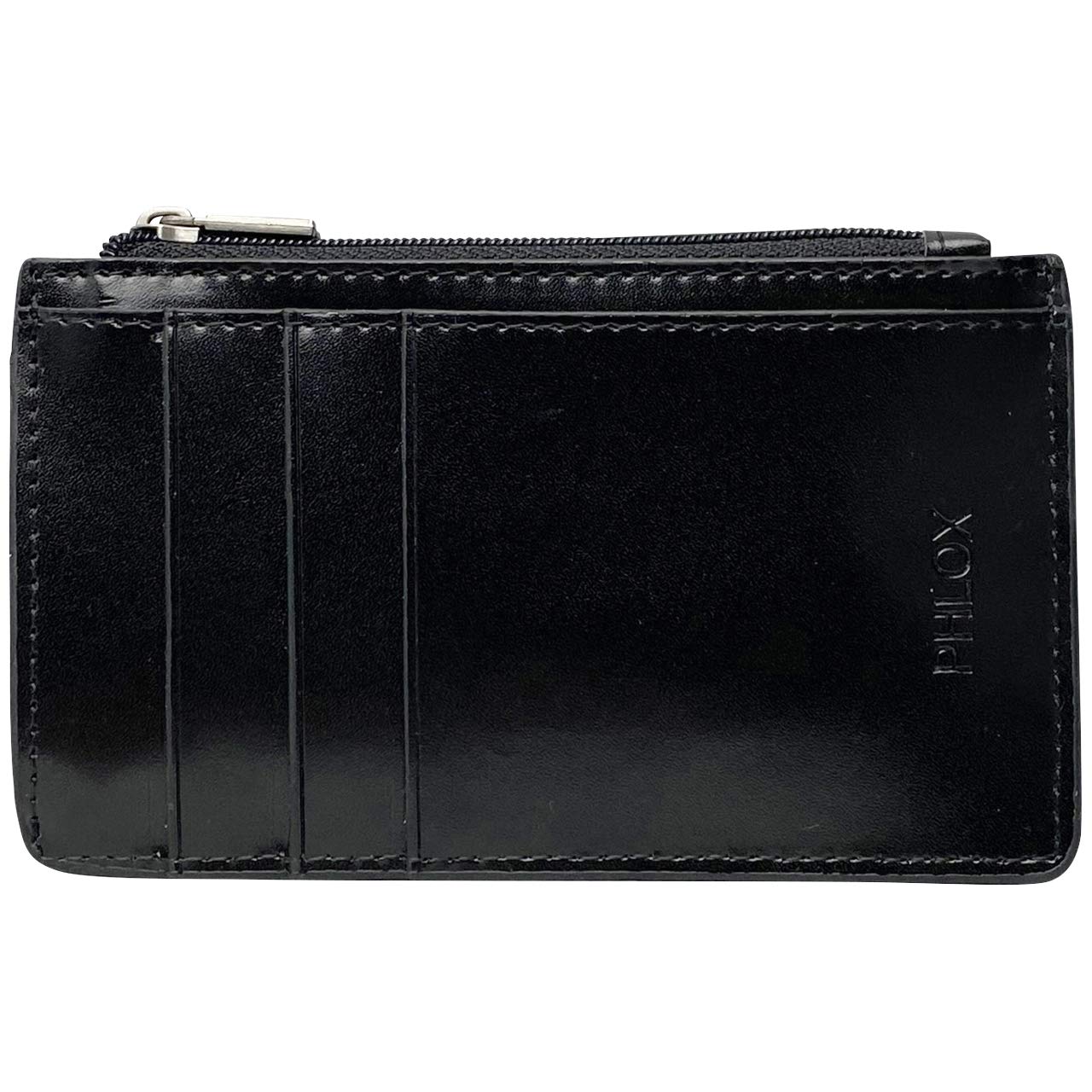 PHLOX Фрагмент Чехол, Мужской, Натуральная Кожа, Ключница, Тонкий, Женский, Держатель для Карт, Кошелек для Мелочи, Брелок, Умный Кошелек, Черный (Черный x Замша)