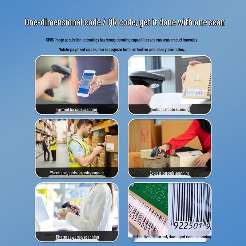 COMIX Wireless 1D/2D Barcode Scanner QX129