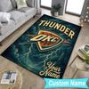Custom NameOklahoma Sports Team Carpet, Indoor Rug, Chair Rug, Living Rooms, Doormat Made From Polyester Home Decor Birthday Christmas Gifts