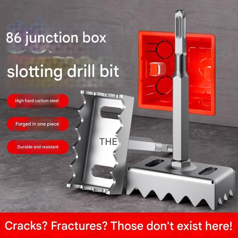 Professional Electrical Box Cutout Cutter For Precise Flush Mount Installations Suitable With Power Drills And Solid Alloy Design