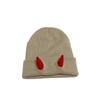 Beanie Hat for Teens Adult Evil Horns Soft Beanie Cap Costume Hat Autumn Winter Warm Hat Funny Party Headwear