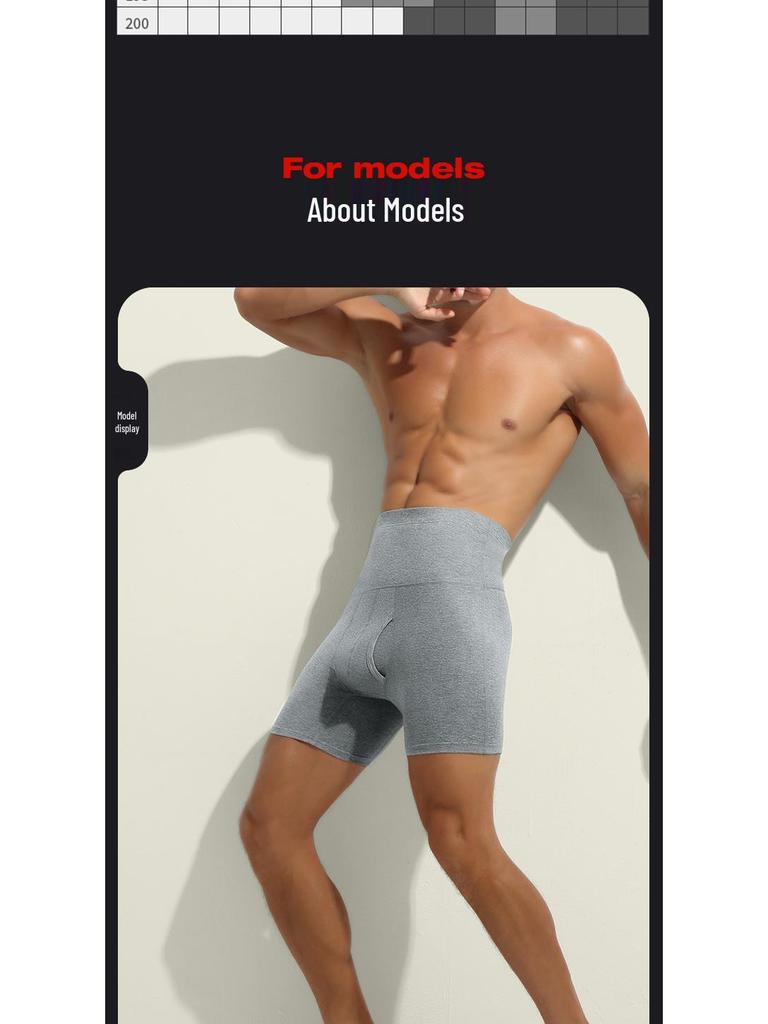 Pánské bavlněné dlouhé boxerky s vysokým pasem proti oděru - Plus size pro sport a teplo