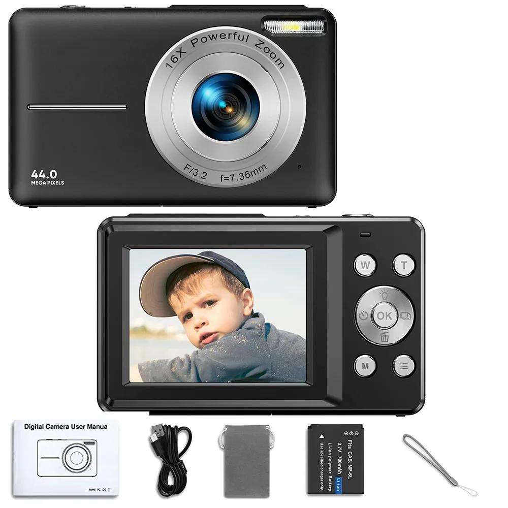 2025 Digital Camera HD 2.4 Inch 1080P Rechargeable Cameras with 16x Zoom Compact Camera for Kid Adult Gift Beginner Photography