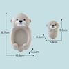 Lovely Otter Family Baby Bath Toy Silicone Bathroom Toys Parent-Child Otter Floating Water Toy Soft Squeeze Bathtub Toy for Baby
