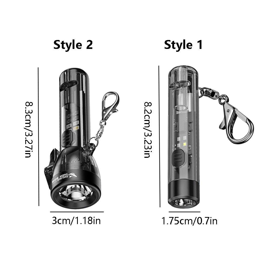Portable Mini Keychain Flashlight USB Rechargeable UV/Red Light Pocket LED Flashlight 80 Lumen with Buckle Small Flashlight