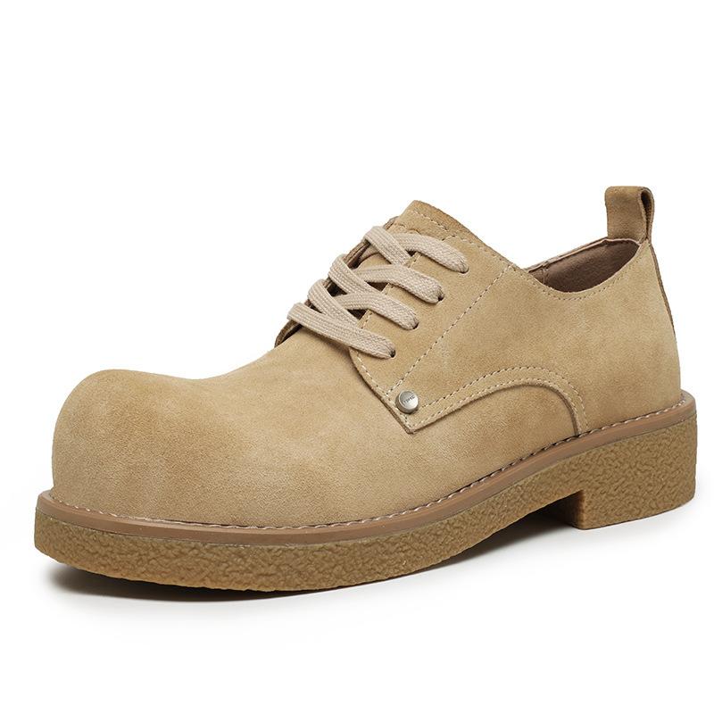 Mickey round head new casual platform heightening Martin boots big head derby shoes British retro tooling shoes