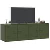 TV Cabinets (2 pcs) Olive Green 67 x 39 x 44 cm Steel