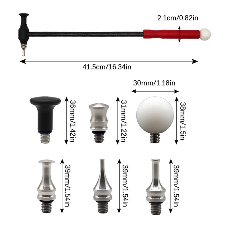 Car Paintless Dent Repair Tools Adjustable Length Carbon Tools Alloy Car Accessories Hammer Pdr Fiber Dent Titanium