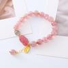 Natural Strawberry Crystal Bracelet Bangles Women Fashion Jewelry Accessories Gift