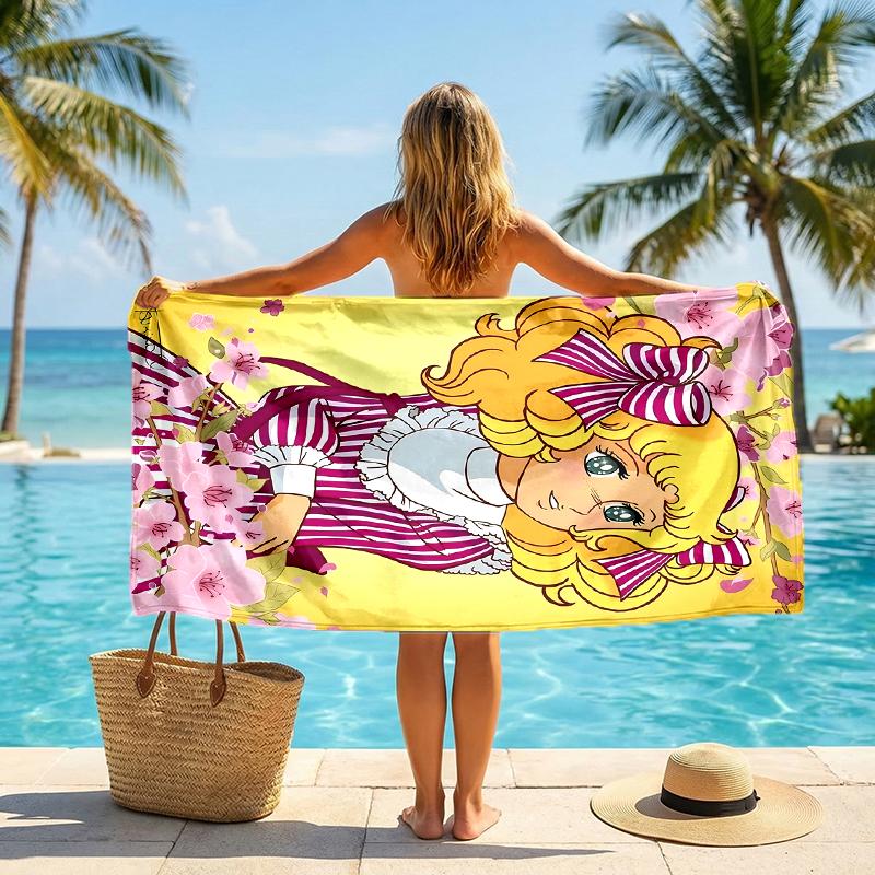 Candy Candy Fashion Beach Towel: Ideal for Summer Adventures Soft, absorbent and quick drying suitable for swimming and bathing