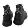 1Pc Red Heart Cross Shoe Buckle Versatile Thorns Roses Titanium Steel Chain Decorative Accessory Boots Shoe Party Diy Jewelry