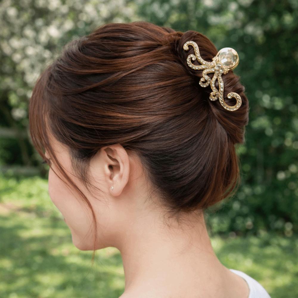 Octopus Women Hair Claw Zinc Zinc Zinc Alloy Hair Crab Clip Vintage Shark Clip Headwear