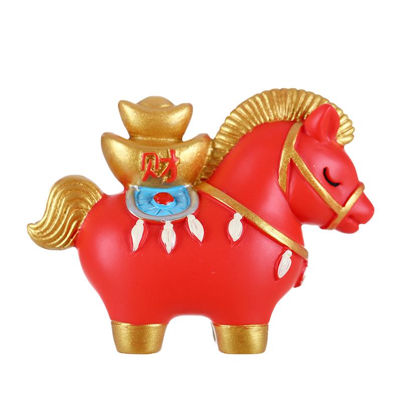 2026 Zodiac Horse Figurine: Get Rich New Year Ornament for Home or Office Display