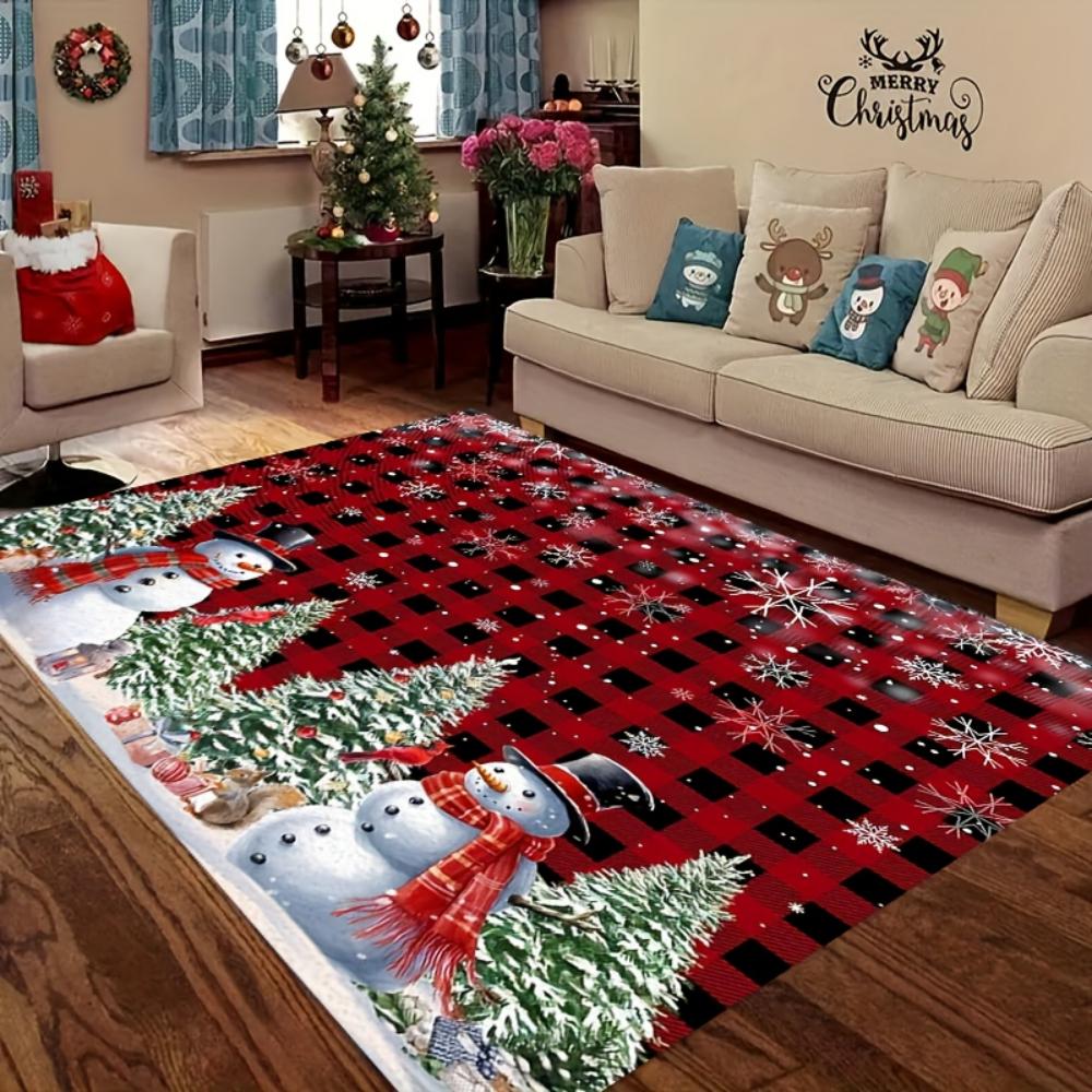 Poinsettia Flower Carpet Bedroom Soft Large Area Rug Living Room Elegant Blanket Dining Room House Home Entrance Decor Mats