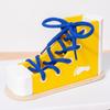 Montessori Wooden Lacing Shoe Toy for Kids