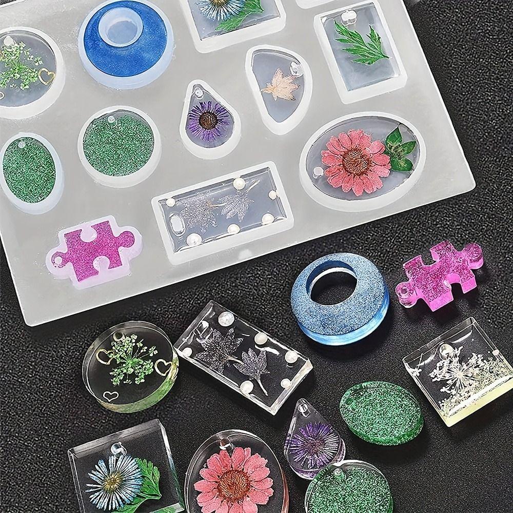 Glitter Power Set Epoxy Resin Mold Kits Clear Epoxy Resin Jewelry Casting Mould Kit Home Decor