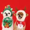 2PCS Baumwolle Plüsch Weihnachten Haustier Hut Winter Haustier Kostüm Neue Pet Bandana Hund