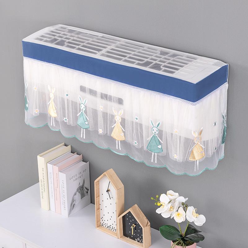 Lace Windproof Air Conditioner Dust Cover: Prevents Direct Blowing, Ideal for Hanging and Postpartum Use.