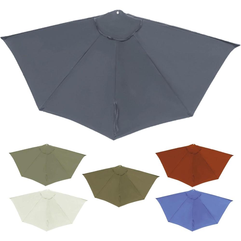 Half Umbrella Replacement Canopy, 9 FT 5Ribs Balcony Umbrella Replacement Top Cover for Balcony, Garden,Apartments,Deck Half Patio Umbrellas