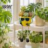 Small Decorative Vessel for Plants Pineapple Tabletop Planter, Succulents Pot with Hanging Legs, Versatile Modern Artistic Planter Desktop Organizer,