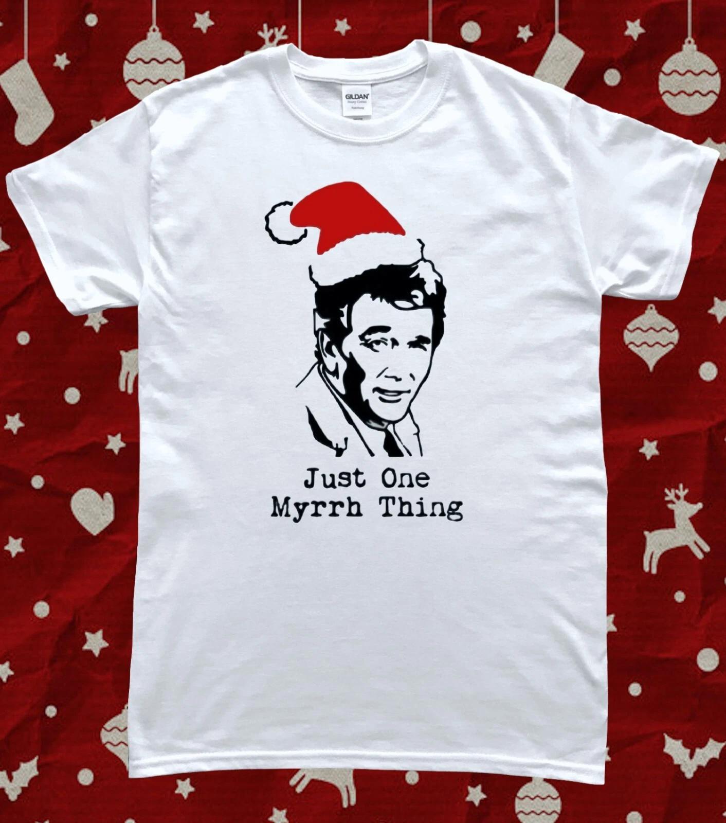Columbo Just One More Thing Peter Falk Funny Christmas T-Shirt S