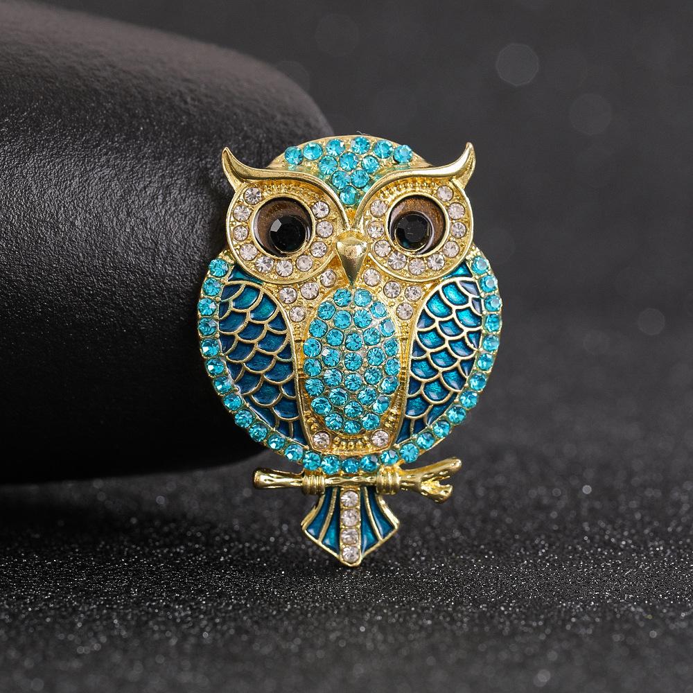 European and American New Cute Owl Animal Brooch, Versatile Decorative Fashion Corsage Brooch