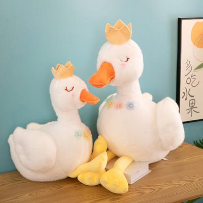 Pearl Swan Plush Toy Doll Cute Big White Goose Bed Sleeping Doll Children Soothing Doll
