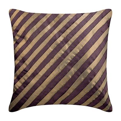 Sham Pillow Cover Purple Euro Pillowcases Silk European Striped Pintucks Textured Modern Euro Pillowcases - Unfolding Purple Copper