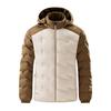 Men's & Women's Thickened Color Block Hooded Down Jacket - Autumn/Winter Outdoor Warm Outerwear