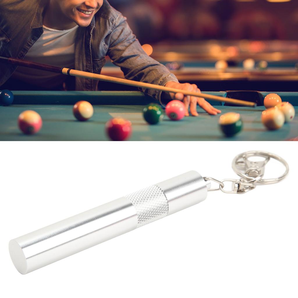 Cue Tip Pricker Tool with Key Chain 6063 Aluminum Prick Storage 2 In 1 Prevent Slip Billiard Cue Tip Pick
