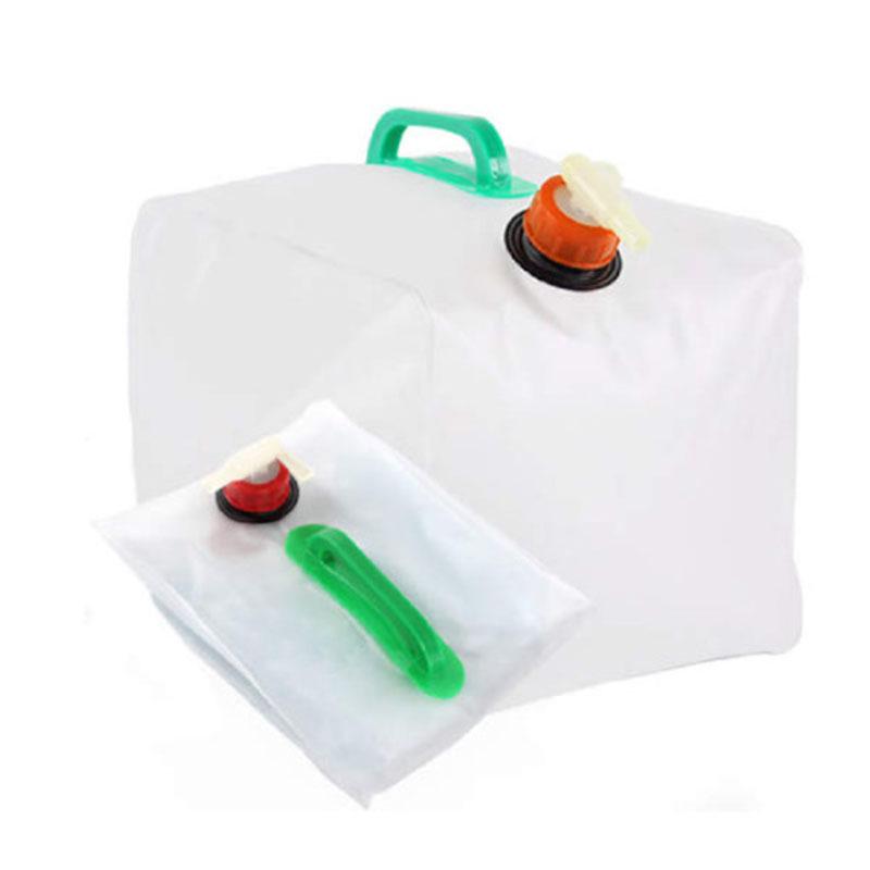 20L Foldable PVC Water Bag: Portable Outdoor Camping, Car Wash, Emergency Use 20L прозрачный