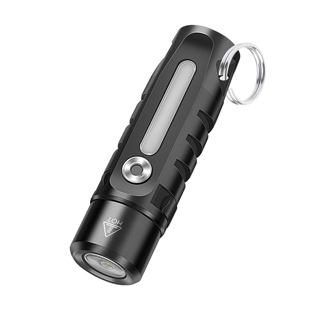 Pocket Flashlight LED Mini Waterproof Keychain Flashlight with Clip & Magnetic USB-C Rechargeable Flashlight for Outdoor Camping