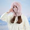 Winter Warm Mask Scarf Integrated Cap Outdoor Windproof Knitted Cap Women's Ear Protection Wool Cap