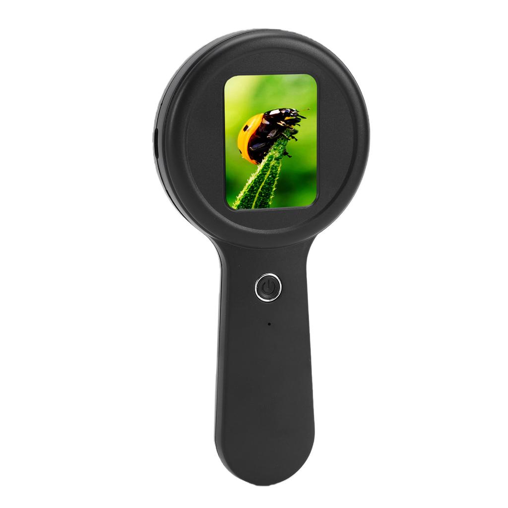 Digital Microscope Handheld 2.0 Inch Screen Portable Digital Magnifying Glass 200X Magnification 16 LED Lights Anti