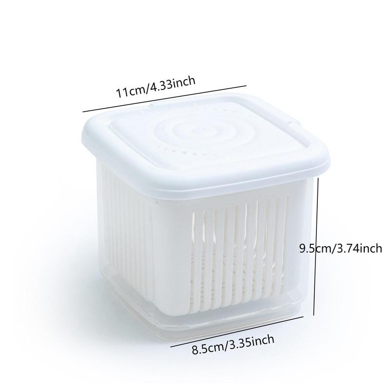 260ML/660ML Kitchen Transparent Vegetable Fruit Saver Preservation Box Ginger Garlic Onion Detachable Drainage Sealing Boxes