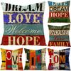 Vintage Motivate Word Print Throw Pillow Case Cushion Cover Home Sofa Decor