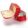 Travel Waterproof Portable Women Polka Two-layer Makeup Bag High Capacity Organizer Storage Cosmetic Cases Zipper Beauty Pouch