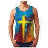 Mens Summer Surf Beach Tank Top Large Size Casual Breathable Sleeveless Top Loose  Print Tank Top Man Shirt