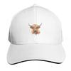 Highland Cattle Cow Longhaired Watercolor Baseball Cap Sports Cap Luxury Brand Western Hat Unisex Hat Unisexs Caps Womens